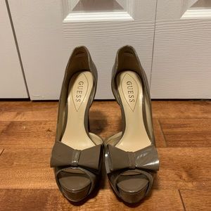 Guess Platform Open Toe Heel with Bow